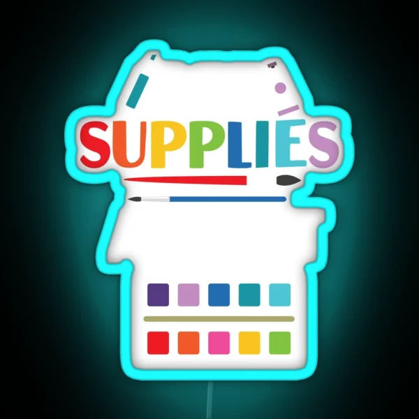 Art Supplies Addict RGB Neon Sign