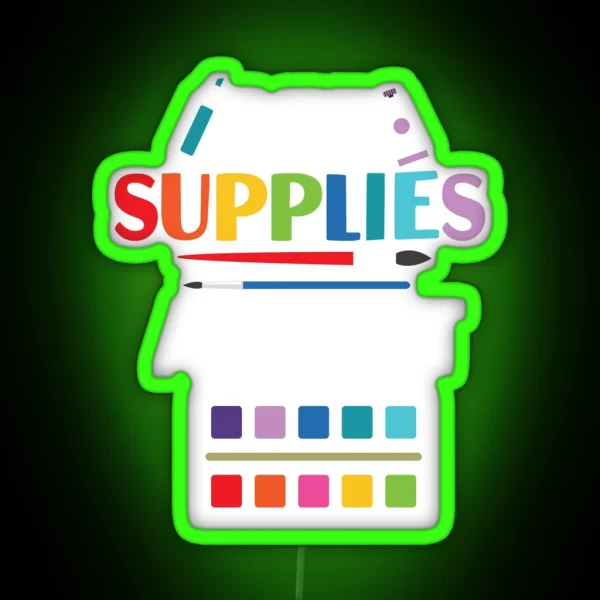 Art Supplies Addict RGB Neon Sign