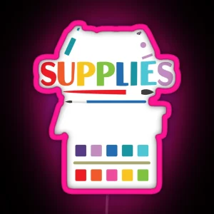 Art Supplies Addict RGB Neon Sign