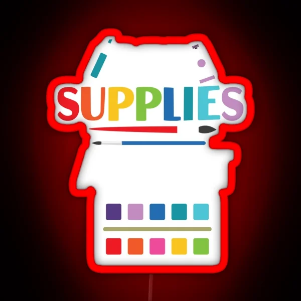 Art Supplies Addict RGB Neon Sign