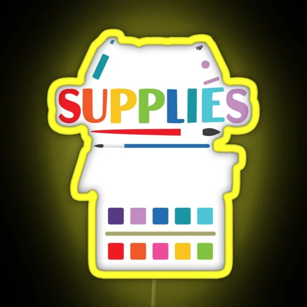 Art Supplies Addict RGB Neon Sign