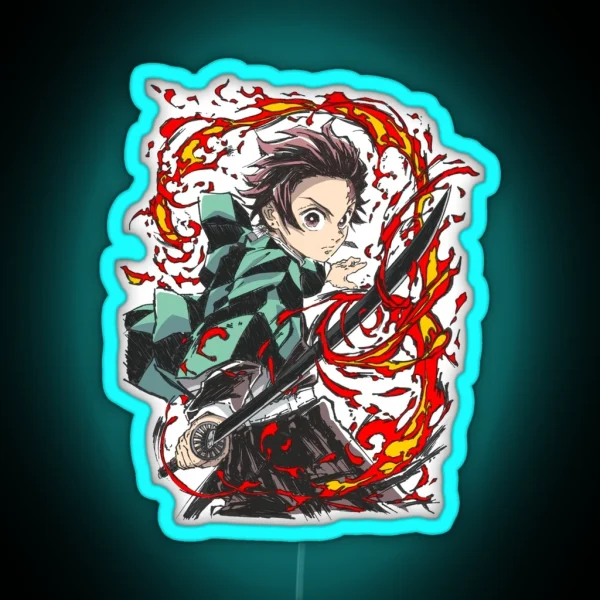 Art Work Of Great Nice Slayer Yaiba Animes Japan RGB Neon Sign