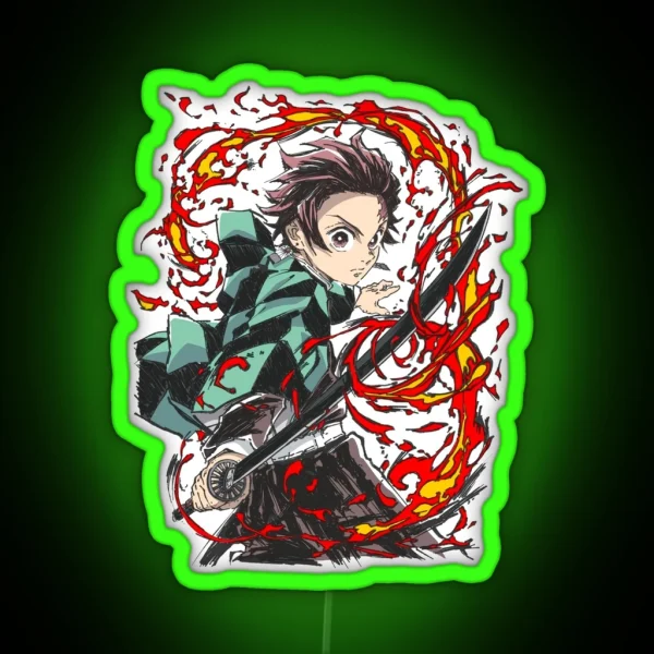 Art Work Of Great Nice Slayer Yaiba Animes Japan RGB Neon Sign