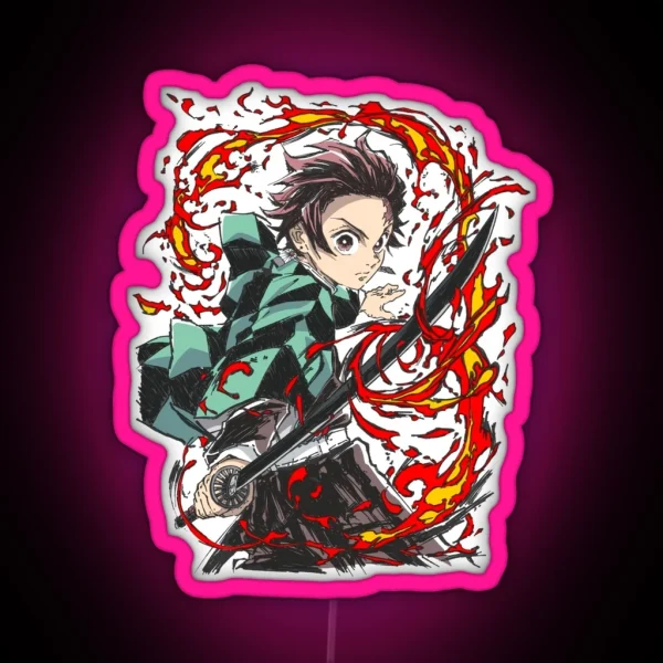 Art Work Of Great Nice Slayer Yaiba Animes Japan RGB Neon Sign