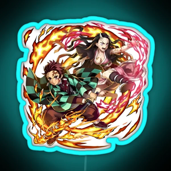 Art Work Of Great Slayer Yaiba Animes Japan RGB Neon Sign
