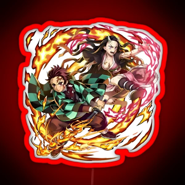 Art Work Of Great Slayer Yaiba Animes Japan RGB Neon Sign