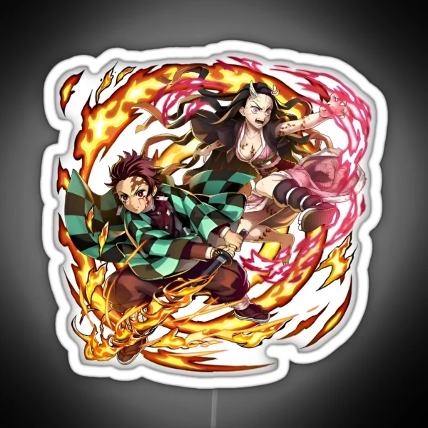 Art Work Of Great Slayer Yaiba Animes Japan RGB Neon Sign