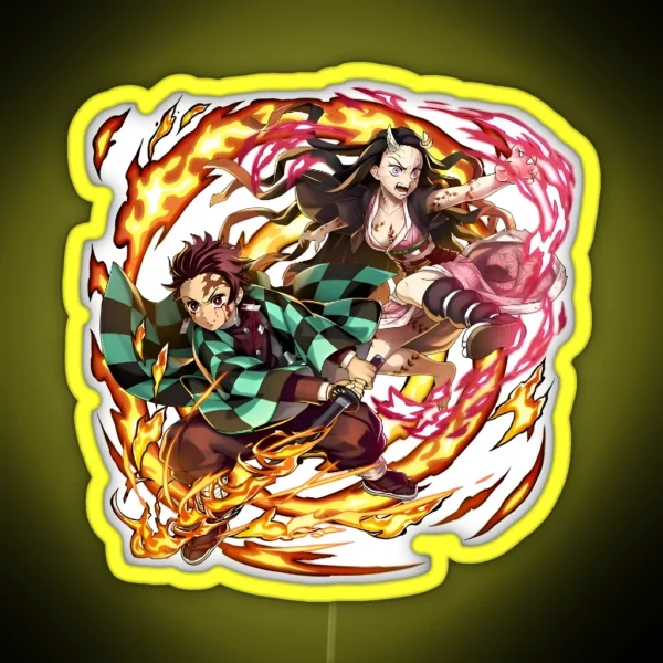 Art Work Of Great Slayer Yaiba Animes Japan RGB Neon Sign