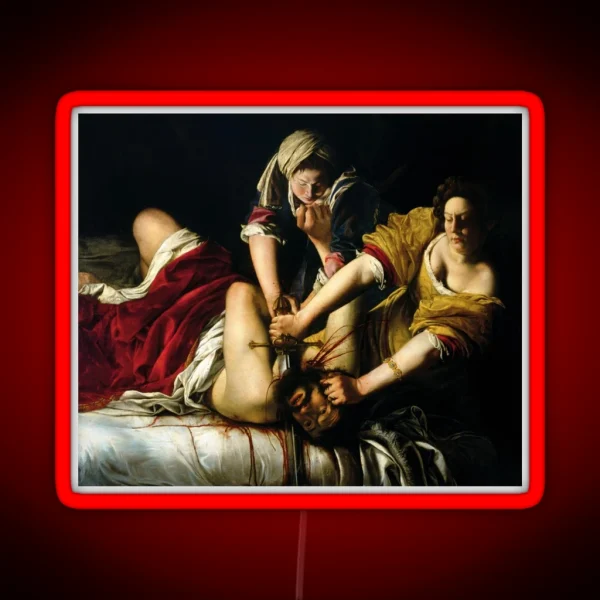 Artemisia Gentileschi Judith Slaying Holofernes RGB Neon Sign