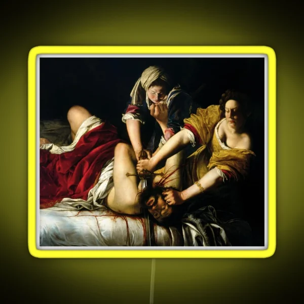 Artemisia Gentileschi Judith Slaying Holofernes RGB Neon Sign