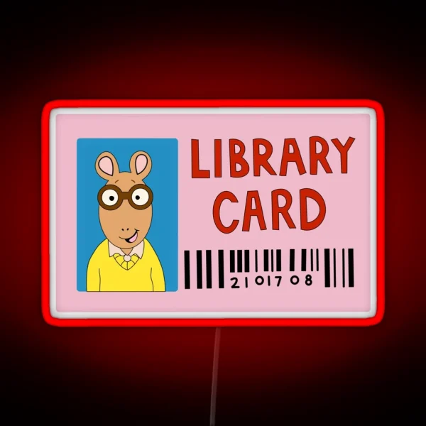 Arthur Library Card Led RGB Neon Sign