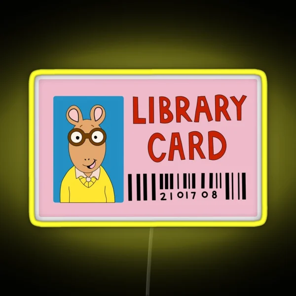 Arthur Library Card Led RGB Neon Sign