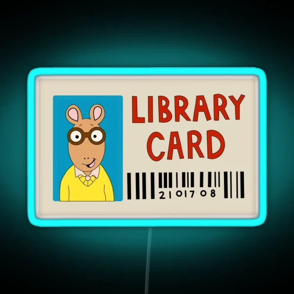 Arthur Library Card Led RGB Neon Sign