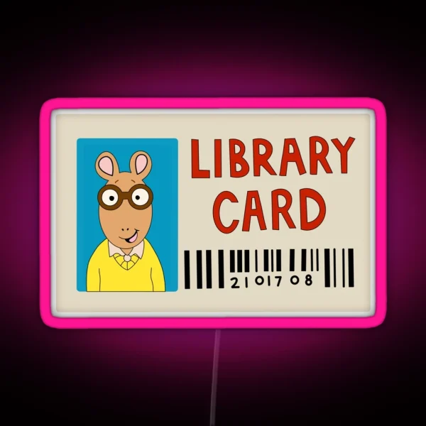 Arthur Library Card Led RGB Neon Sign