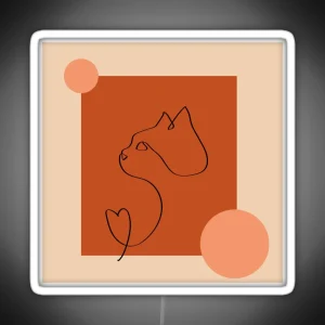 Artsy Cat Silhouette RGB Neon Sign