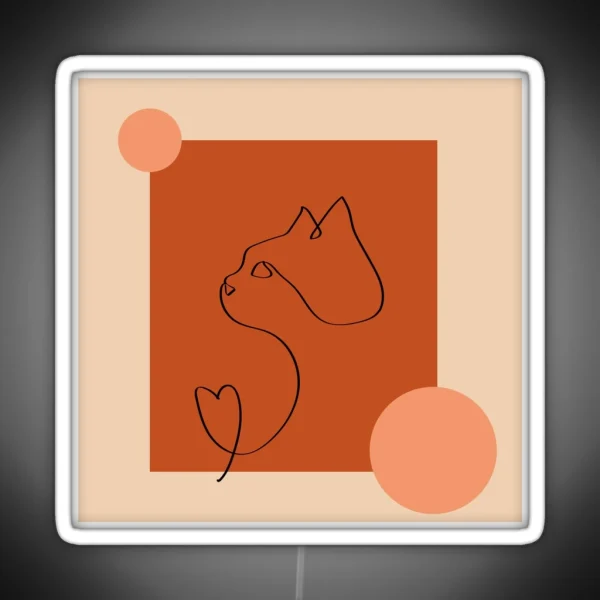 Artsy Cat Silhouette RGB Neon Sign