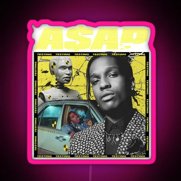 Asap Rocky Testing 90 S Vintage RGB Neon Sign