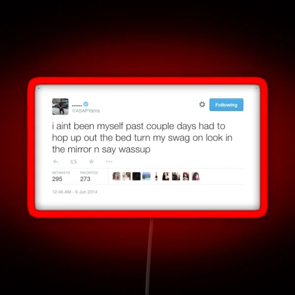 ASAP YAMS TWEET RGB Neon Sign