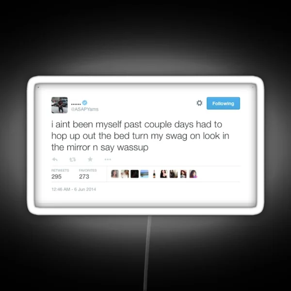 ASAP YAMS TWEET RGB Neon Sign