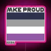 Neon Sign Displaying Vibrant Rainbow Colors with 'Asexual' Text