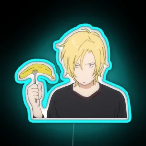 Ash With A Banana Banana Fish RGB Neon Sign