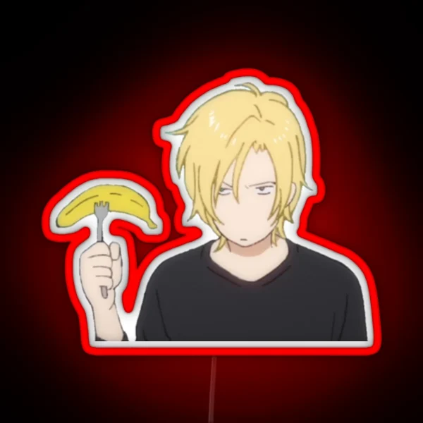 Ash With A Banana Banana Fish RGB Neon Sign