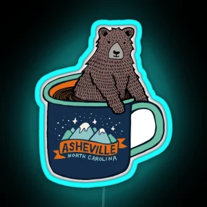 Asheville Bear Cup RGB Neon Sign