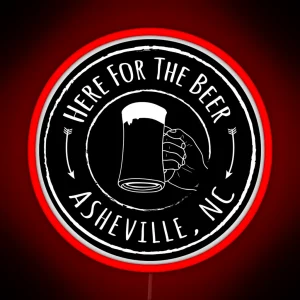 Asheville Beer White On Black RGB Neon Sign