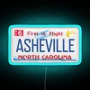 Asheville License Plate RGB Neon Sign - Image 3