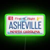 Asheville License Plate RGB Neon Sign - Image 4