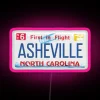 Asheville License Plate RGB Neon Sign - Image 6