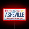 Asheville License Plate RGB Neon Sign - Image 2