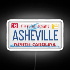 Asheville License Plate RGB Neon Sign