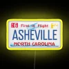 Asheville License Plate RGB Neon Sign - Image 5