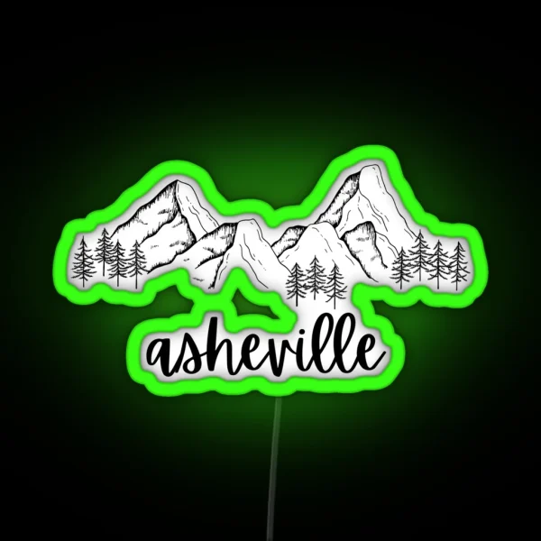 Asheville Mountains RGB Neon Sign