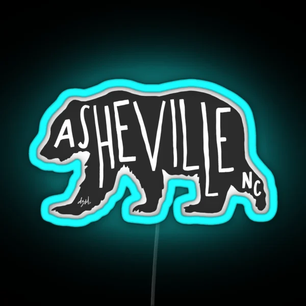 Asheville Nc Bear RGB Neon Sign