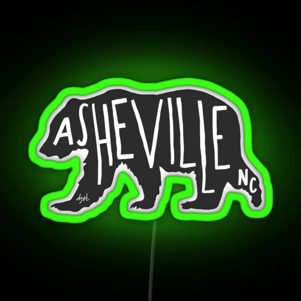 Asheville Nc Bear RGB Neon Sign