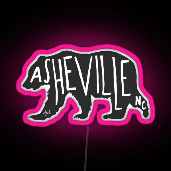 Asheville Nc Bear RGB Neon Sign