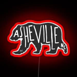 Asheville Nc Bear RGB Neon Sign