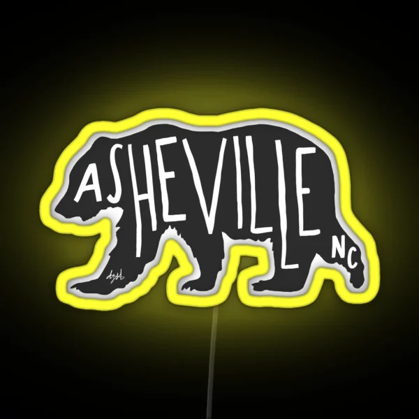 Asheville Nc Bear RGB Neon Sign