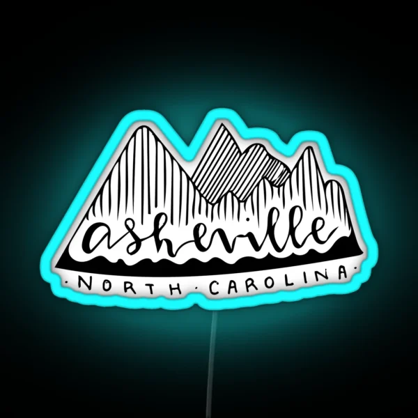 Asheville NC RGB Neon Sign