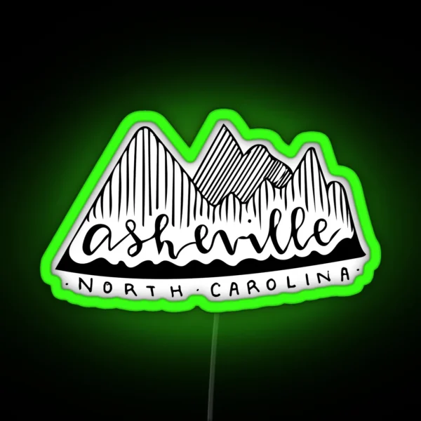 Asheville NC RGB Neon Sign