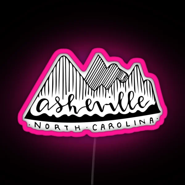 Asheville NC RGB Neon Sign