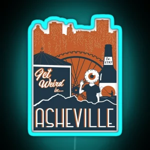 Asheville NC RGB Neon Sign
