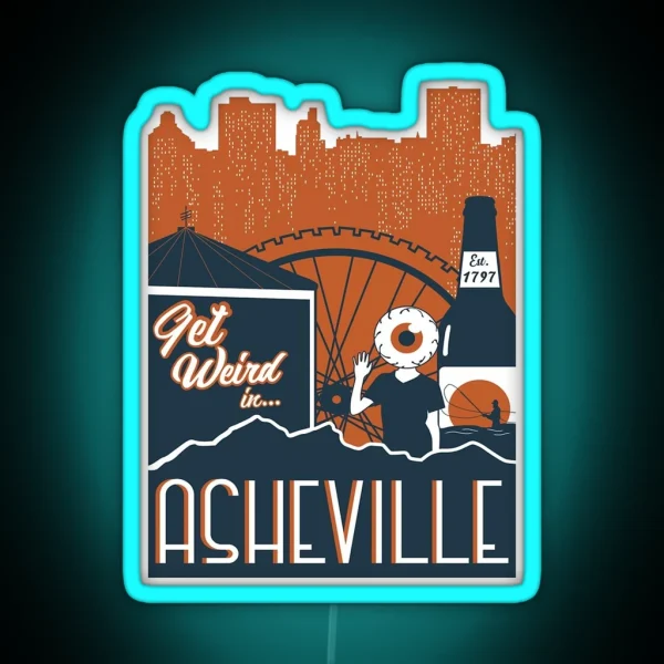 Asheville NC RGB Neon Sign