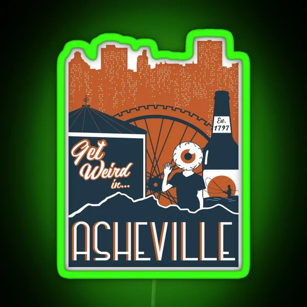 Asheville NC RGB Neon Sign