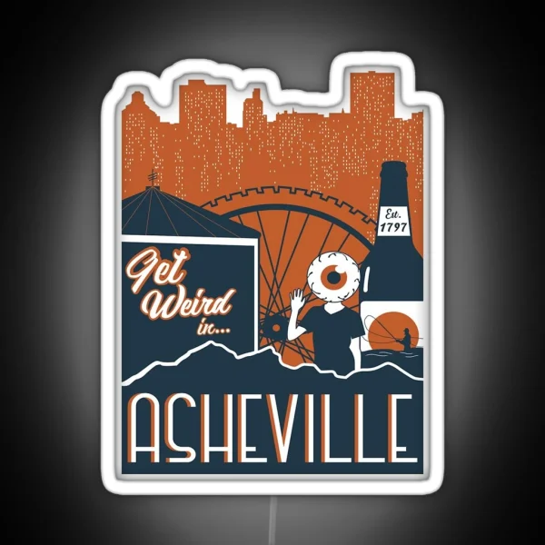 Asheville NC RGB Neon Sign