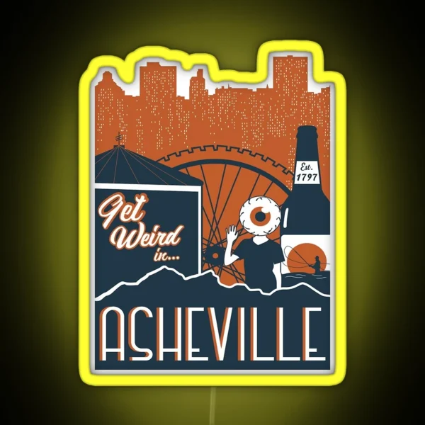 Asheville NC RGB Neon Sign