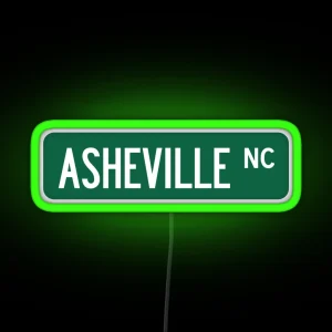 Asheville NC Street Sign Led RGB Neon Sign