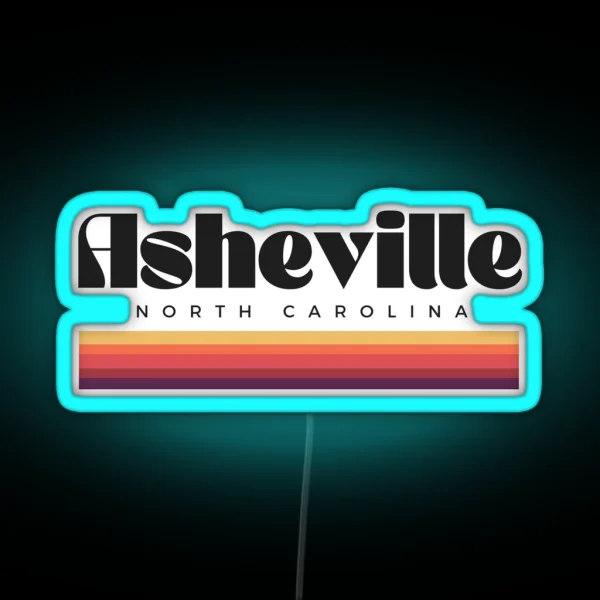 Asheville North Carolina Led RGB Neon Sign